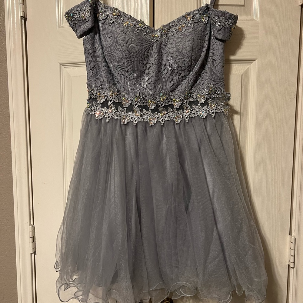 Short silver dress